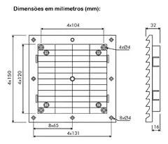 Protetor Plástico para Ventilador 120x120mm PV803 Metaltex - loja online