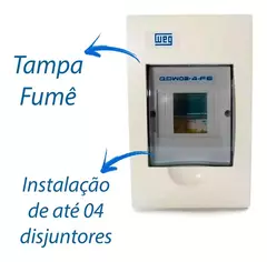 Quadro de Distribuição QDW02-4-FE, 4 Disjuntores - PNG TECH
