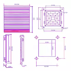Imagem do Protetor Plástico para Ventilador 80mm PV801 Metaltex