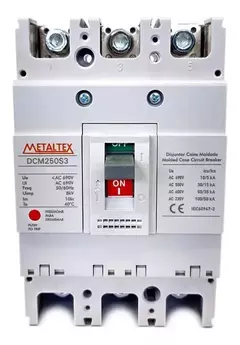 Disjuntor Caixa Moldada Tripolar 80A DCM100S3-80A Metaltex
