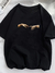Impressão à mão, mulheres camiseta menina casual inteligente t camisa senh na internet