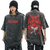 Impressão frontal e traseira camisetas anime japonês lixívia t camisa homem l