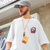 Imagem do Hip Hop Harajuku masculina camiseta casual, Panda Graffiti camisa de impressão