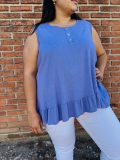 Remera lila de lino