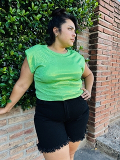 Musculosa hombrera brillos