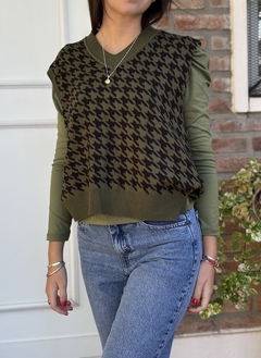 Chaleco verde y negro - comprar online