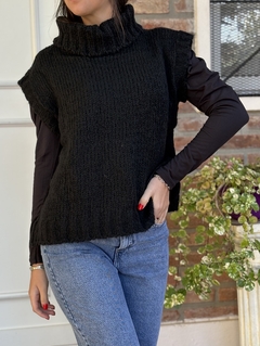 Chaleco cuello polera - comprar online