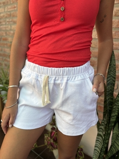 Short de algodón con cordón - Amatista