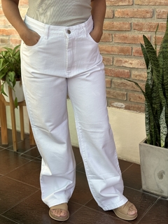 Wide leg blanco rigido