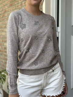 Sweater strass flores - comprar online