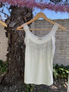 Musculosa blanca strass - comprar online
