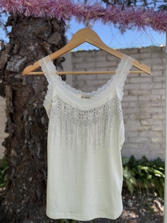 Musculosa blanca strass