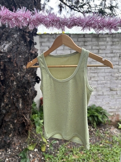 Musculosa verde strass - comprar online