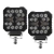 Faro Led X2 Cuadrado Linea Premium Con Baliza Destellante