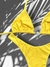 Bikini Cortininha Sol com Calcinha Marquinha Alta Amarelo Ouro - US. BIKINI BRASIL