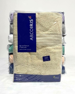 Juego de toalla y Toallón arcoíris 500 gr PVC - comprar online