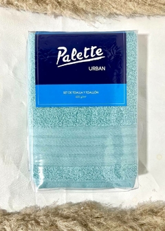 Juego de toalla y Toallón Palette Pvc 420 gr - BLANCO ELIZABETH