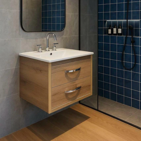 Vanitory Zamba 60CM C/Mesada de Loza - comprar online