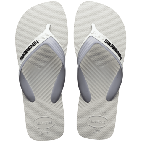 Chinelos Sandálias Havaianas Dual FC Branco/ Cinza Gelo 7012916