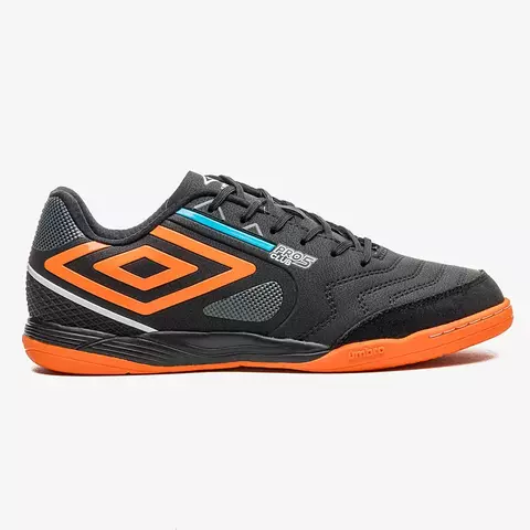 Tênis Futsal Umbro Pro 5 Bump Club- Preto / Laranja / Azul -163 U01fb042