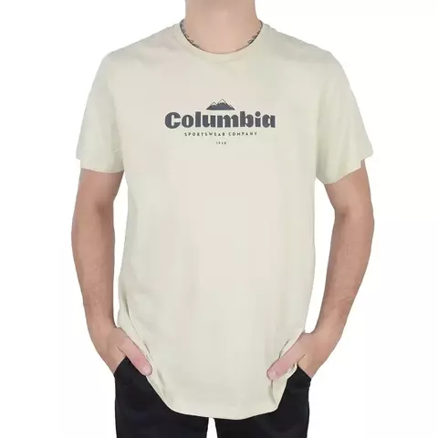 Camiseta Columbia Elevated High Bege Dark Stone