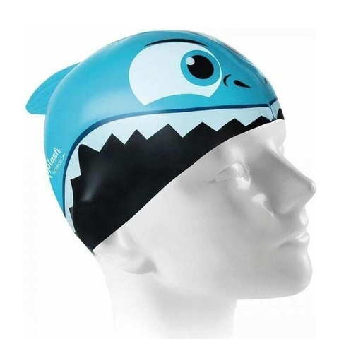 Touca Speedo de Natação Infantil Shark Cap Azul