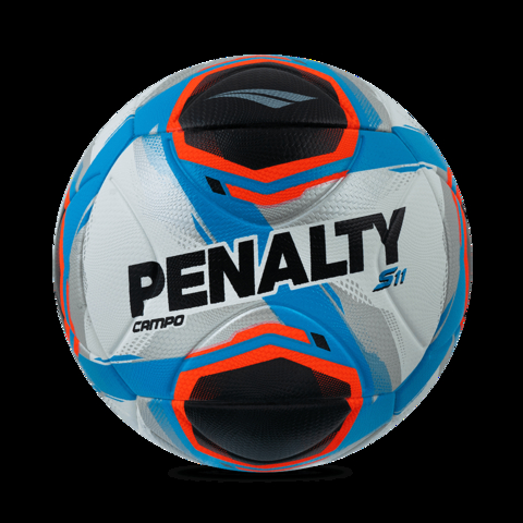 Bola Campo Penalty S11 R2 Campo XXV Azul, Preto e Branco