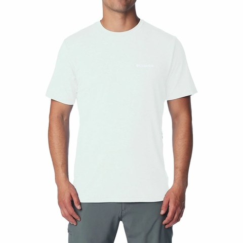 Camiseta Columbia Basica Bordado Branco