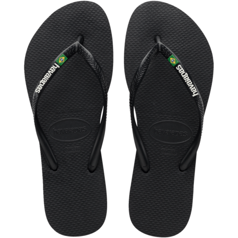 Chinelos Sandálias Havaianas Slim Brasil FC Preto 7011259