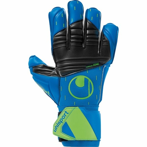 Luva De Goleiro Uhlsport Aquasoft - Azul/Preto/Verde