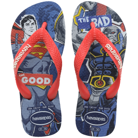 Chinelos Sandálias Havaianas Kids Hero DC FC Marinho 7017943