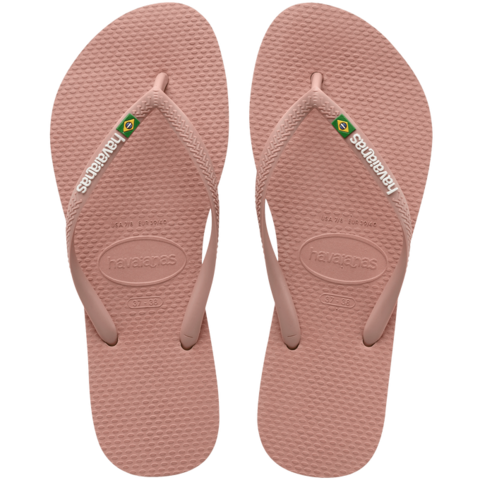 Chinelos Sandálias Havaianas Slim Brasil FC Rosa Crocus 7011259