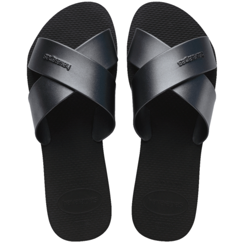 Chinelos Sandálias Havaianas Aqua Metallic FC Preto 7016736