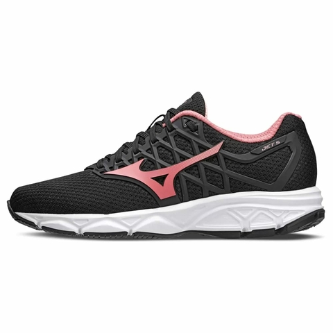 Tênis Mizuno Jet 5 Feminino - Preto/Rosa