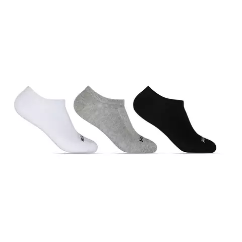 Meia Kit 3x1 Meias Hoahi 33/38 Invisivel Branco/ Preto/ Cinza HMI18004C