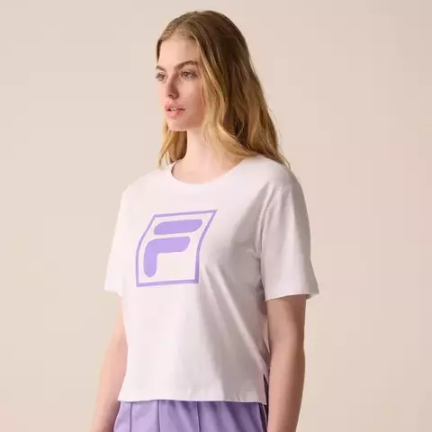 Camiseta Feminina Fila Letter Essentials Branco 100 F12L01554