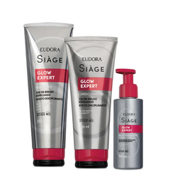 Combo Siàge Glow Expert: Shampoo 250ml + Condicionador 200ml + Balm Disciplinante 100ml