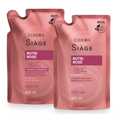 Combo Refil Siàge Nutri Rosé: Shampoo 400ml + Condicionador 400ml