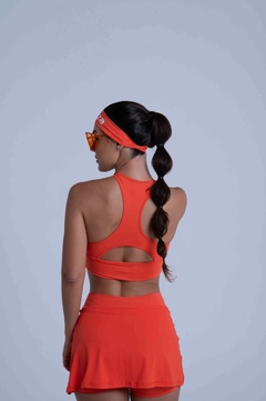 Faixa Esportiva para Cabelo - LARANJA NEON - comprar online
