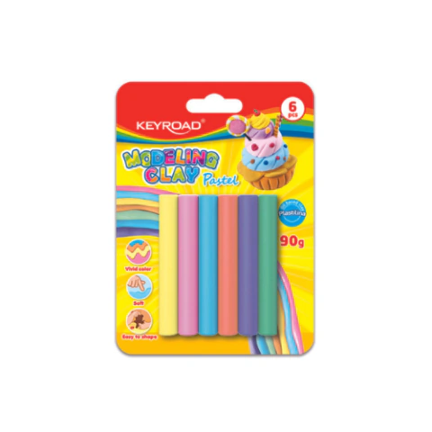 PLASTILINA PASTEL X6 KEYROAD