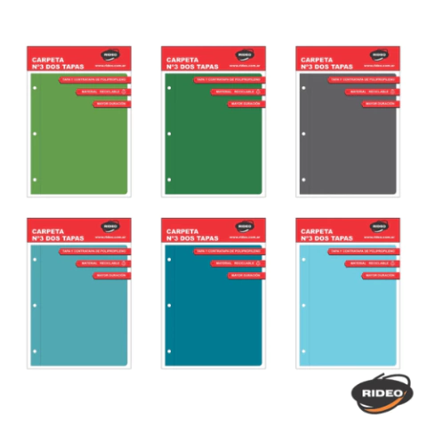 CARPETA DOS TAPAS N°3 PARTY COLOURS COLD-RIDEO - comprar online