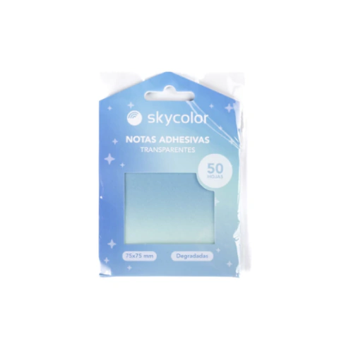 NOTAS ADHESIVAS TRANSPARENTES SKY COLOR