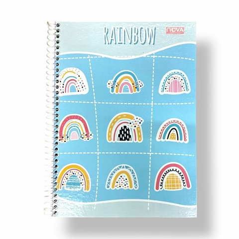 Caderno Universitário 80 Folhas - Feminino - Rainbow