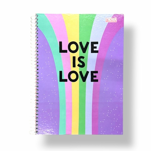 Caderno Universitário 80 Folhas - Feminino - Love is love
