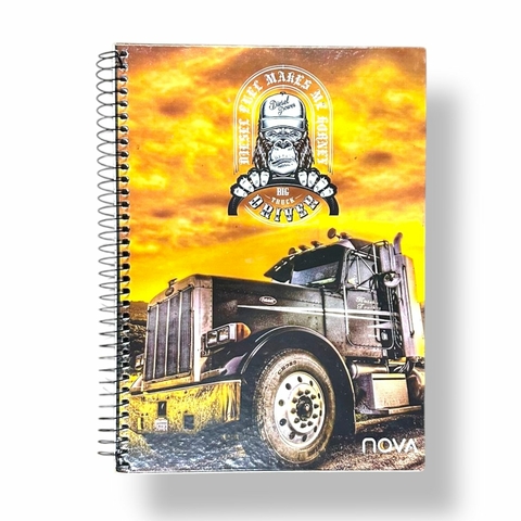 Caderno Universitário 80 Folhas - Masculino - Big Truck Driver