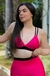 Top Triângulo Pink com Preto