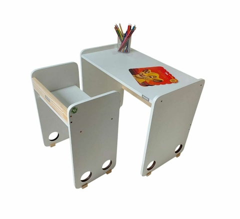 Conjunto Mesa + 1 Cadeira Poltrona