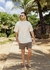 Oversized Tricot Mediterrâneo - Off White - comprar online
