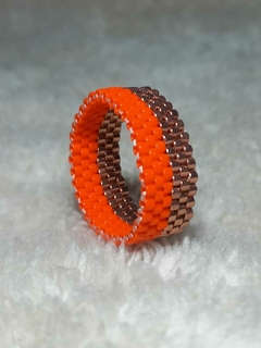ANILLO OTOÑO, REALIZADO CON CUENTAS DE VIDRIO JAPONESAS ORIGINALES - comprar online