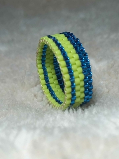 ANILLO CAMINITO, TEJIDO CON CUENTAS DE VIDRIO JAPONESAS ORIGINALES